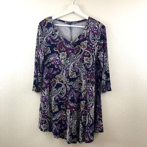 BaiShang GT paisley 3/4 sleeve top‎